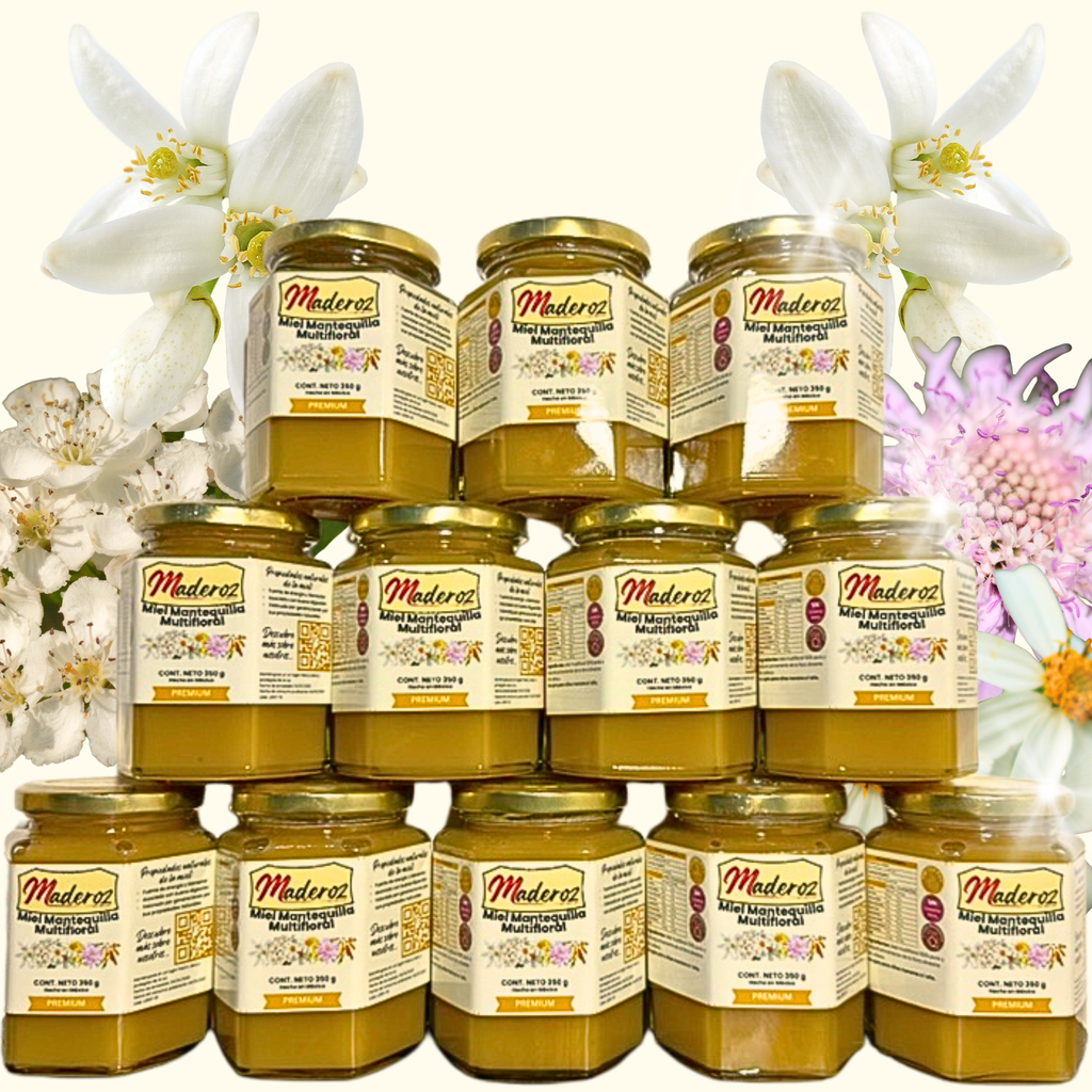Caja 12pz de Miel Mantequilla Multifloral